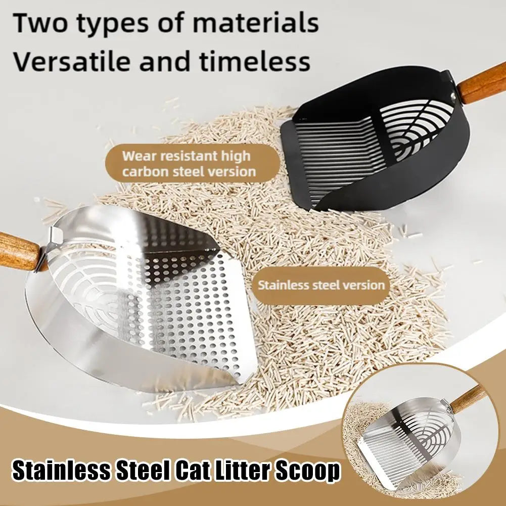 Pelle à Litière pour Chat en Acier Inoxydable
