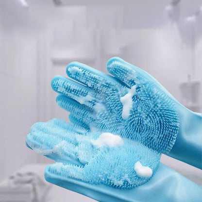 gants de bain en silicone pour animaux de compagnie