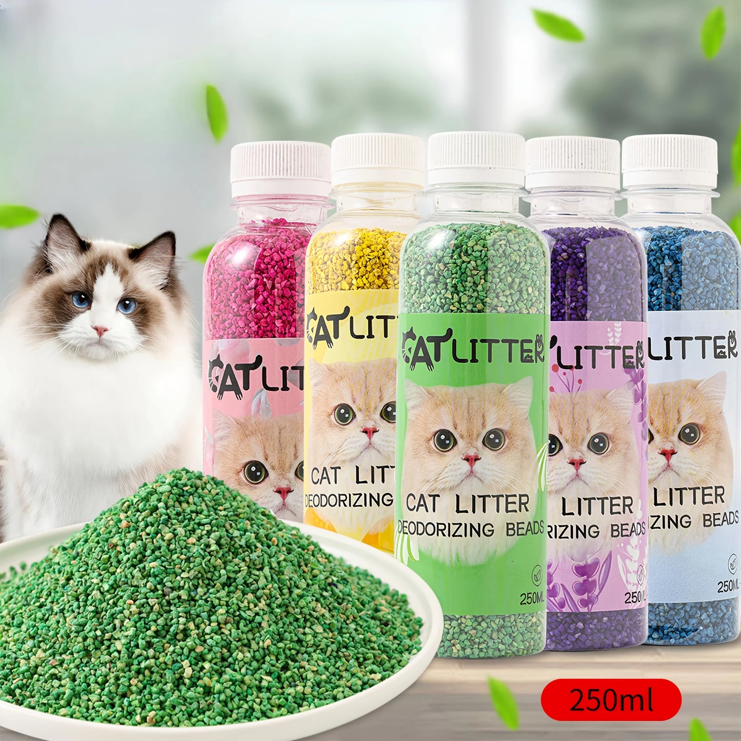Perles Désodorisantes pour Litière de Chat – Fraîcheur Longue Durée